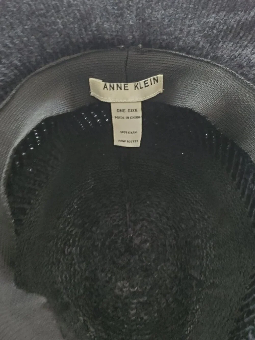 Anne Klein Soft Black Woven Hat
